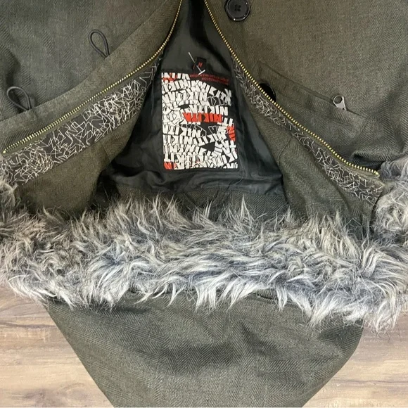 Nikita Dark Green Jacket with Faux Fur Hood - Picture 4 of 11